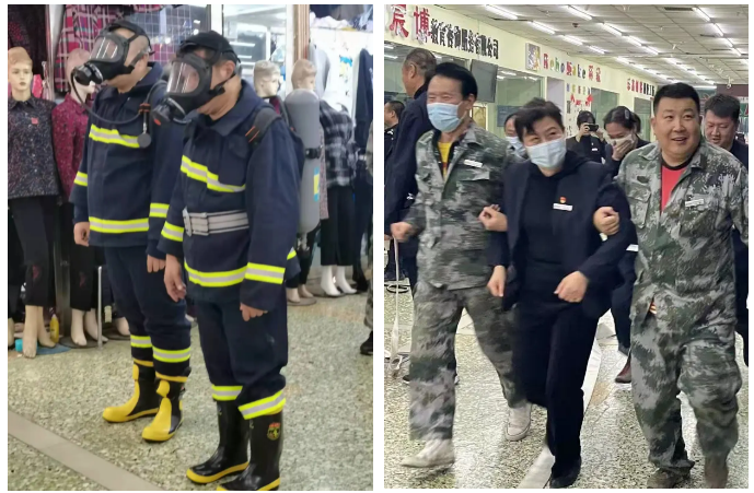 居安思危，防患未“燃”——鞍勤商業(yè)開展消防應(yīng)急逃生演練(圖3)